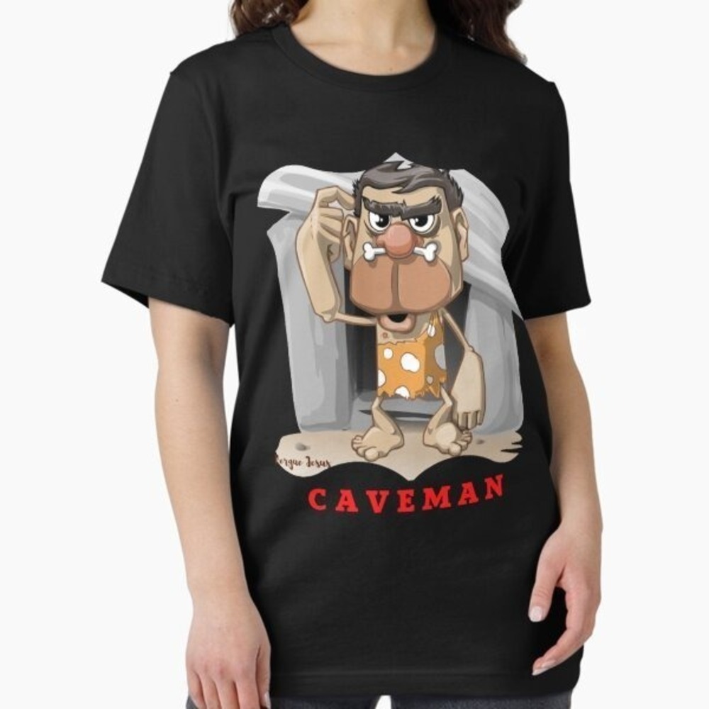 Funny Captain Caveman Yabba Dabba Doo Cartoon Graphic Shirt